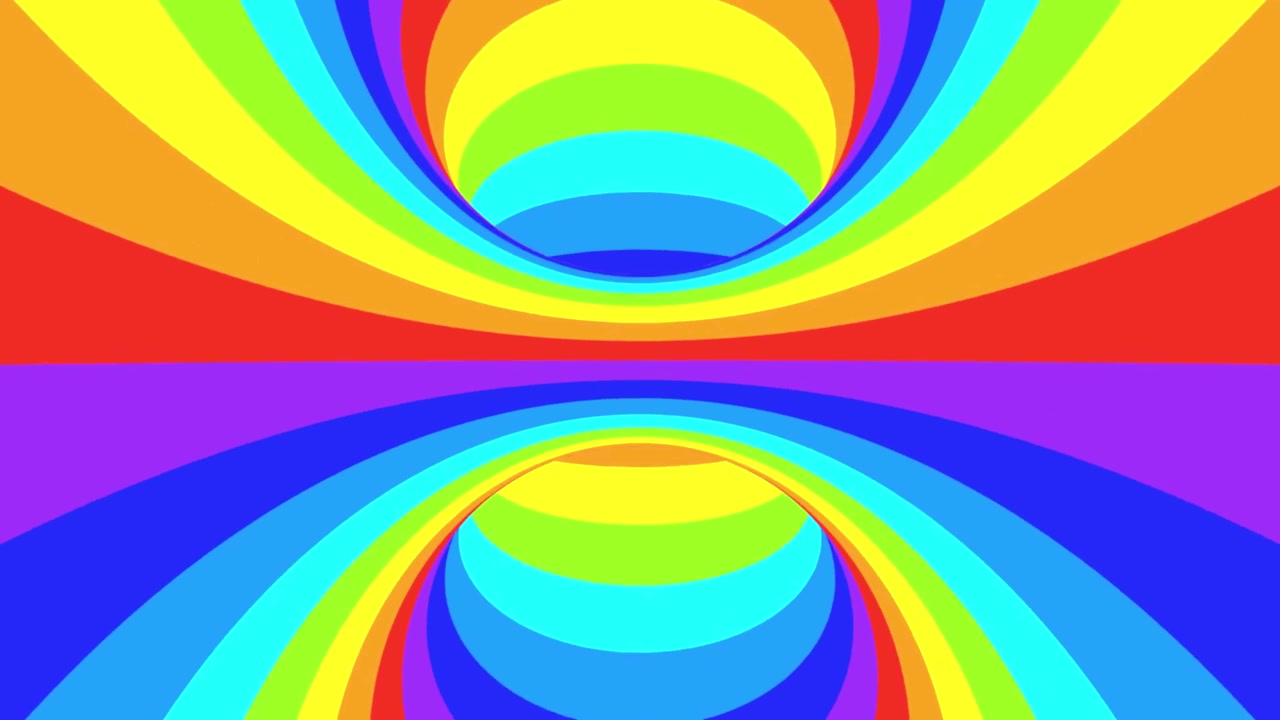 Hypnotic Rainbow Vortex Abstract Motion Background