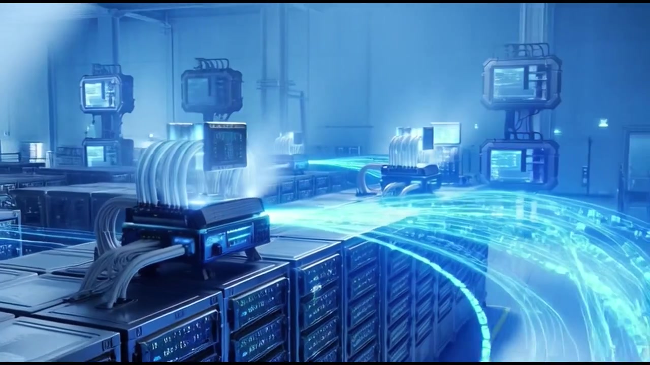 Data Flow and Digital Information Processing in a Modern Server Room
