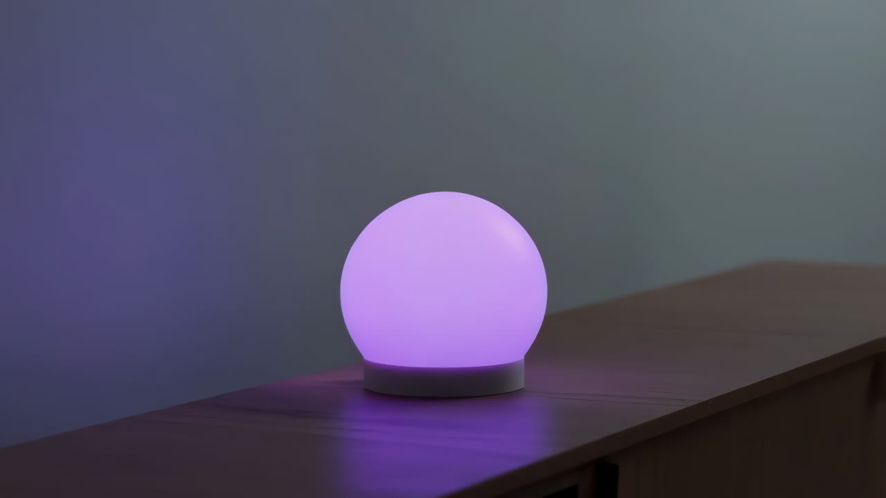 Egg-Shaped Lamp with Color Changing Light