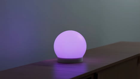 egg-shaped lamp with color changing light