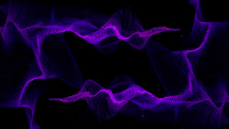 purple trails waving on black background and rollback