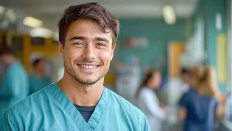 portrait of a happy healthcare professional in a medical setting
