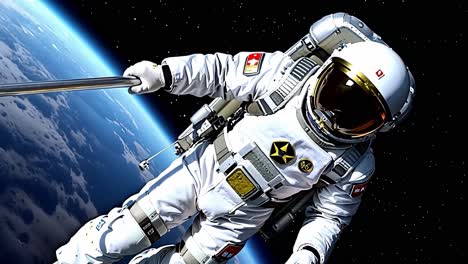 astronauta en una caminata espacial