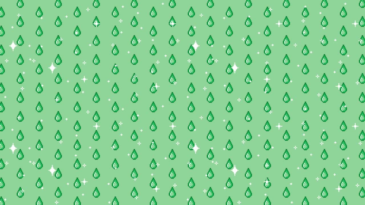 Pixel Raindrops Pattern