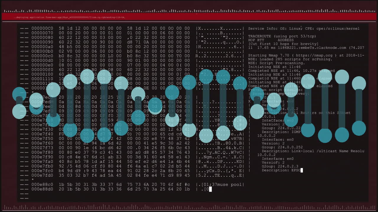 Animation of dna strand over data processing