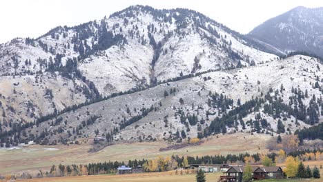 bozeman montana mountain with snow during winter 2022 4k 60fps