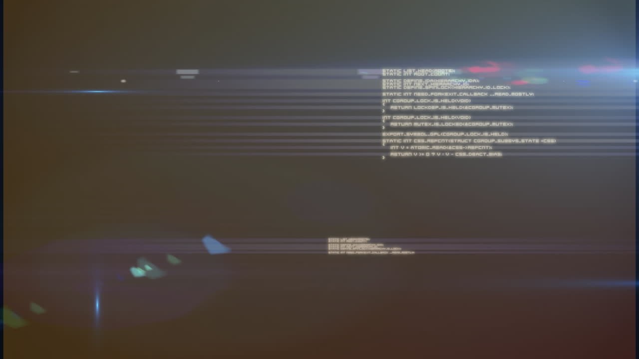 animación del procesamiento de datos financieros a través de una luz brillante