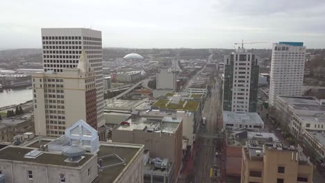 high-rise buildings in downtown city of tacoma, washington at daytime