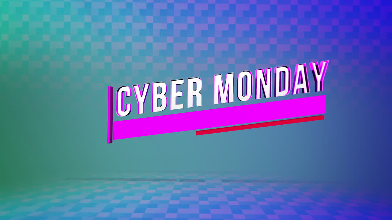 lunes cibernético moderno en degradado azul de moda con formas geométricas