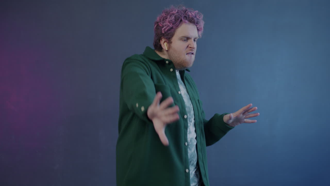 Man Dancing in a Studio