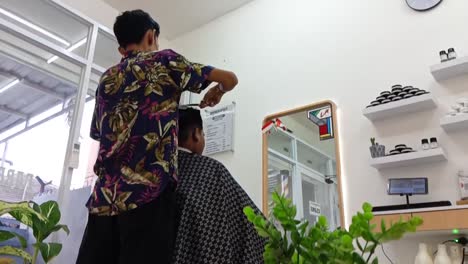 barbershop haircut: professional hair styling