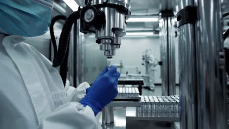 high-tech manufacturing process in a cleanroom