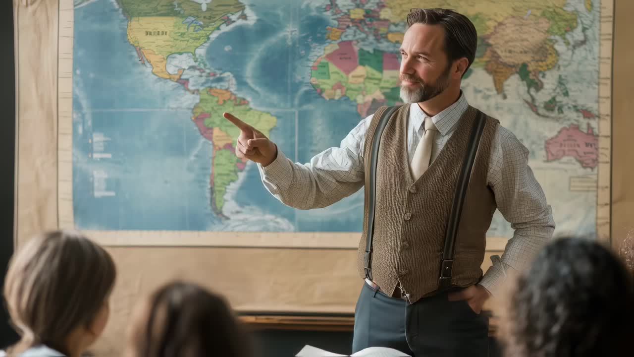 profesor dando conferencias en el aula