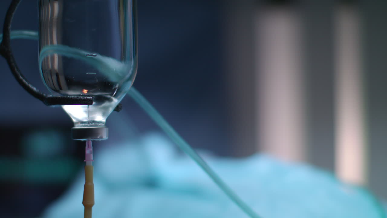 마취 낙하 카운터. 마취 전문의의 손 제어 의료 낙하 카운터