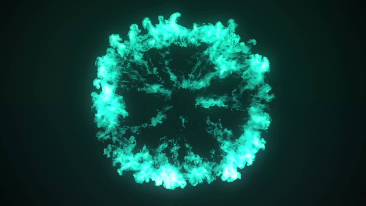 Digital animation of fire burst exploding 4k