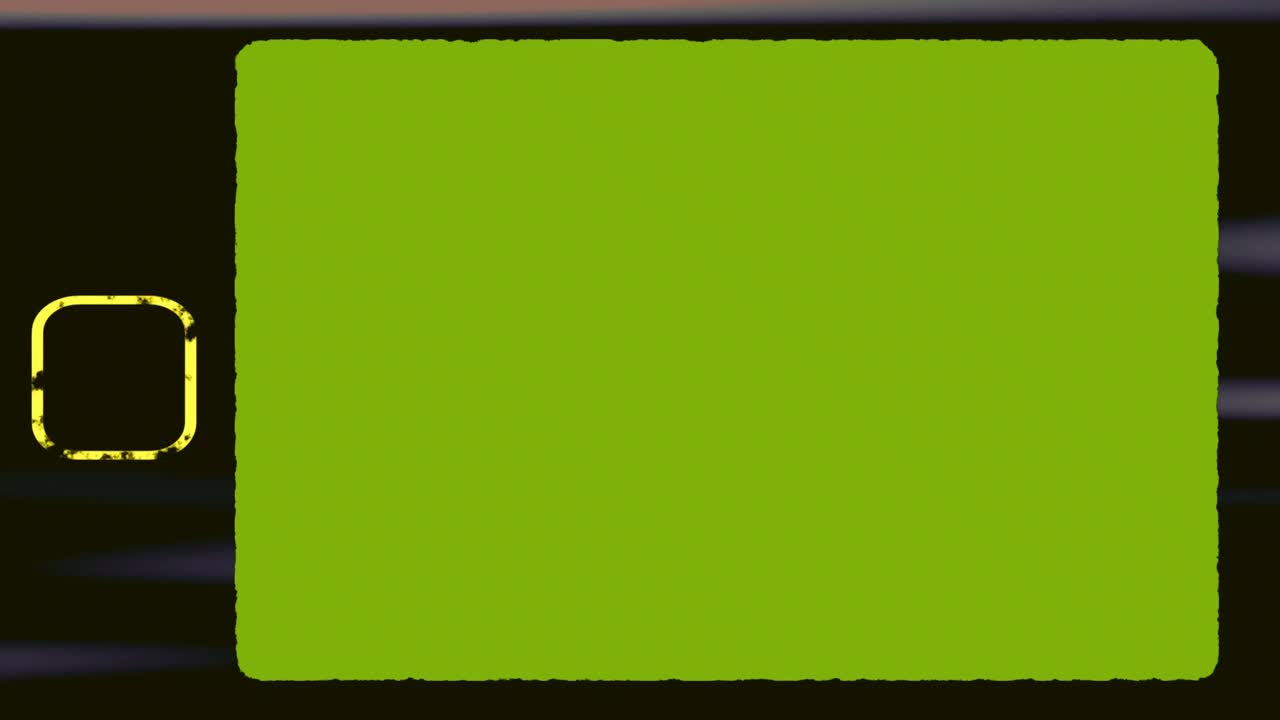 Vintage Film Frame with Green Screen and Retro Background
