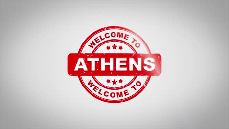 welcome to athens stamp