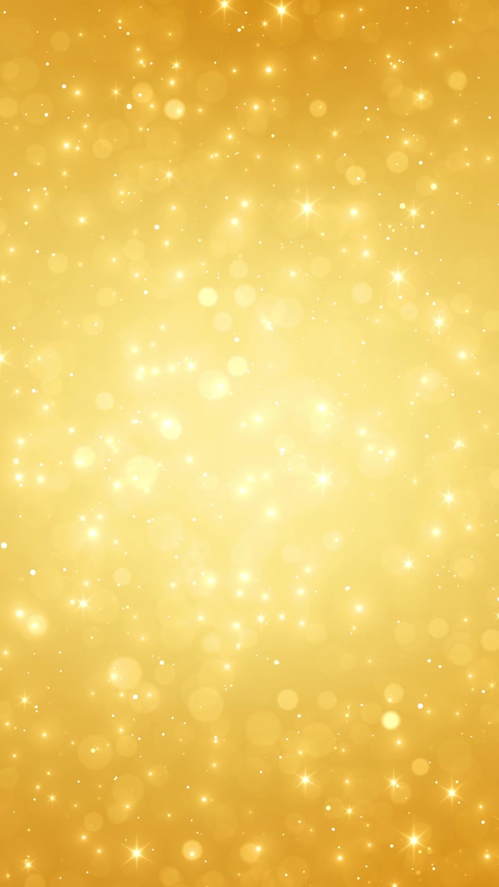 Luz cálida de purpurina dorada, círculos bokeh flotantes, brillo de estrellas blancas y un suave resplandor de lujo para festividades