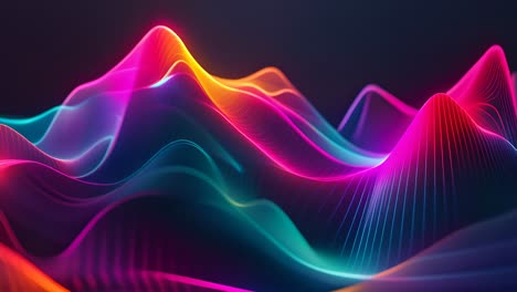 patrones de ondas de neón abstractos