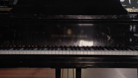 el piano de cola negro