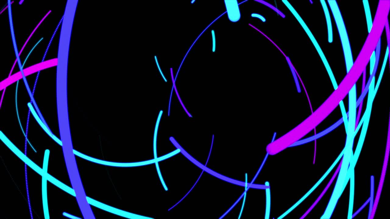 Abstract Neon Colorful Light Circles Shapes Trails Speed Animation 4K Seamless Loop Tunnel