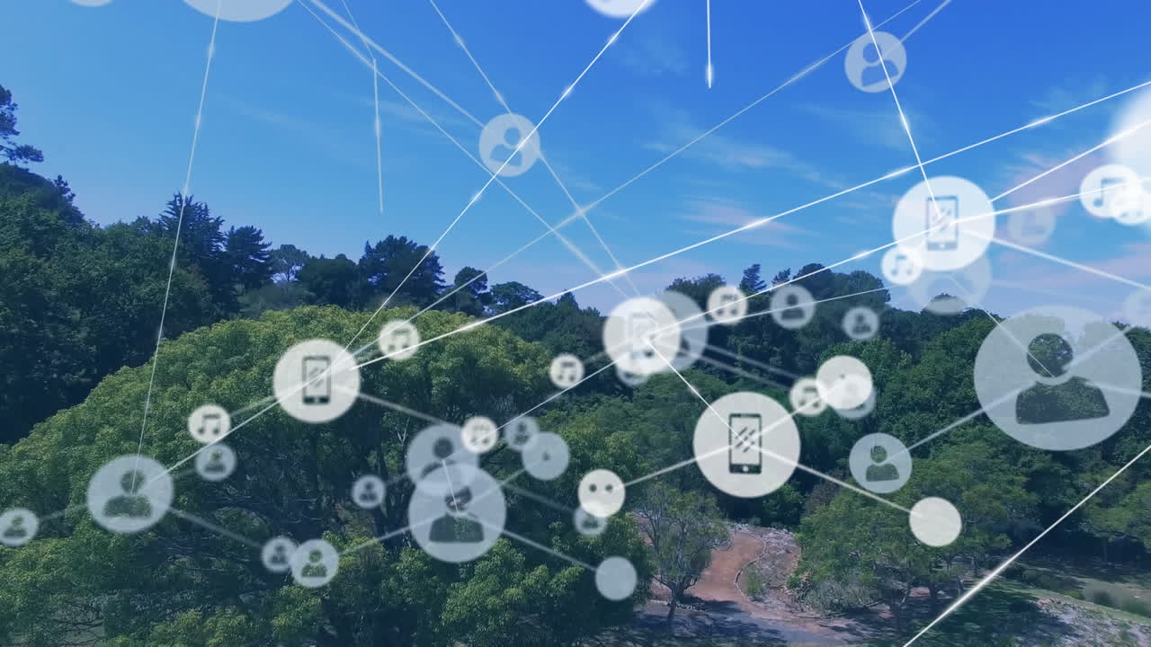 人とのつながりのネットワークのアニメーション アイコン