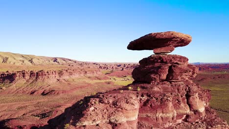 a remarkable aerial over the mexican hat rock formation in southern utah 5