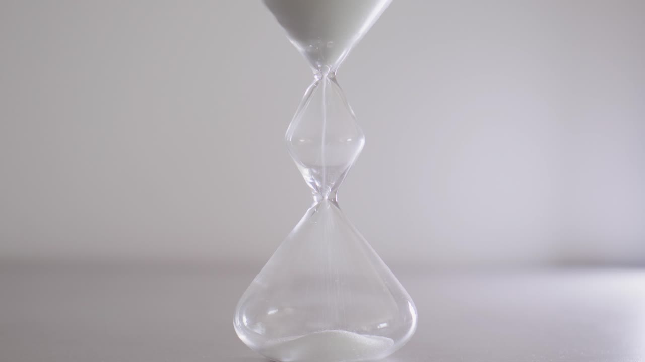 Hourglass with falling sand with no scenario