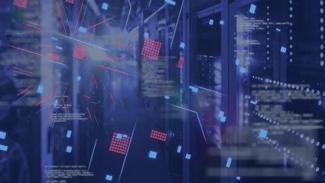 Animation-of-circuit-board-and-data-processing-over-computer-servers