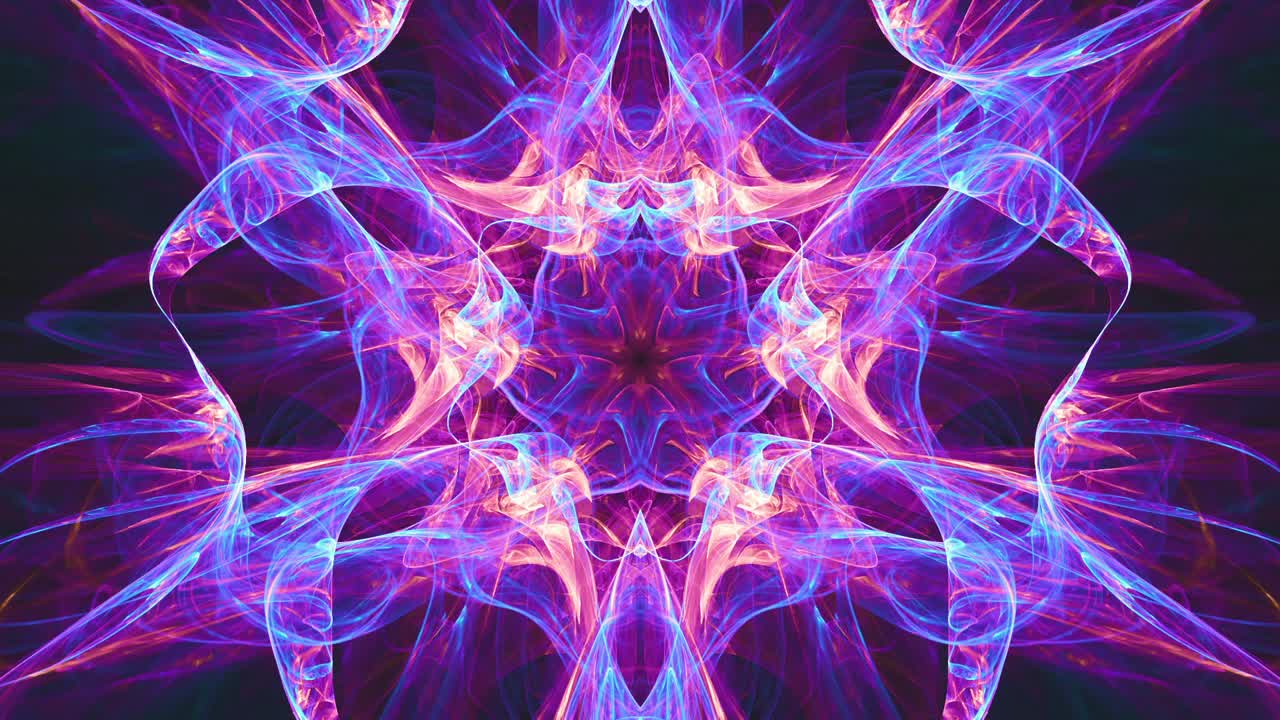 caleidoscopio fractal abstracto - trance trippy cósmico - música en bucle sin interrupciones vj colorido arte de fondo de transmisión caótica