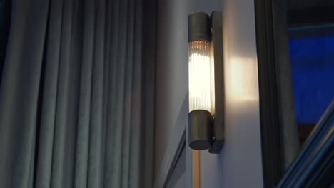 modern wall lamp in a home interior