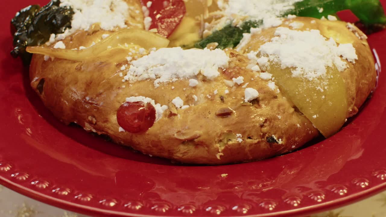 Delicious festive pastry shines with fruit and sweet charm