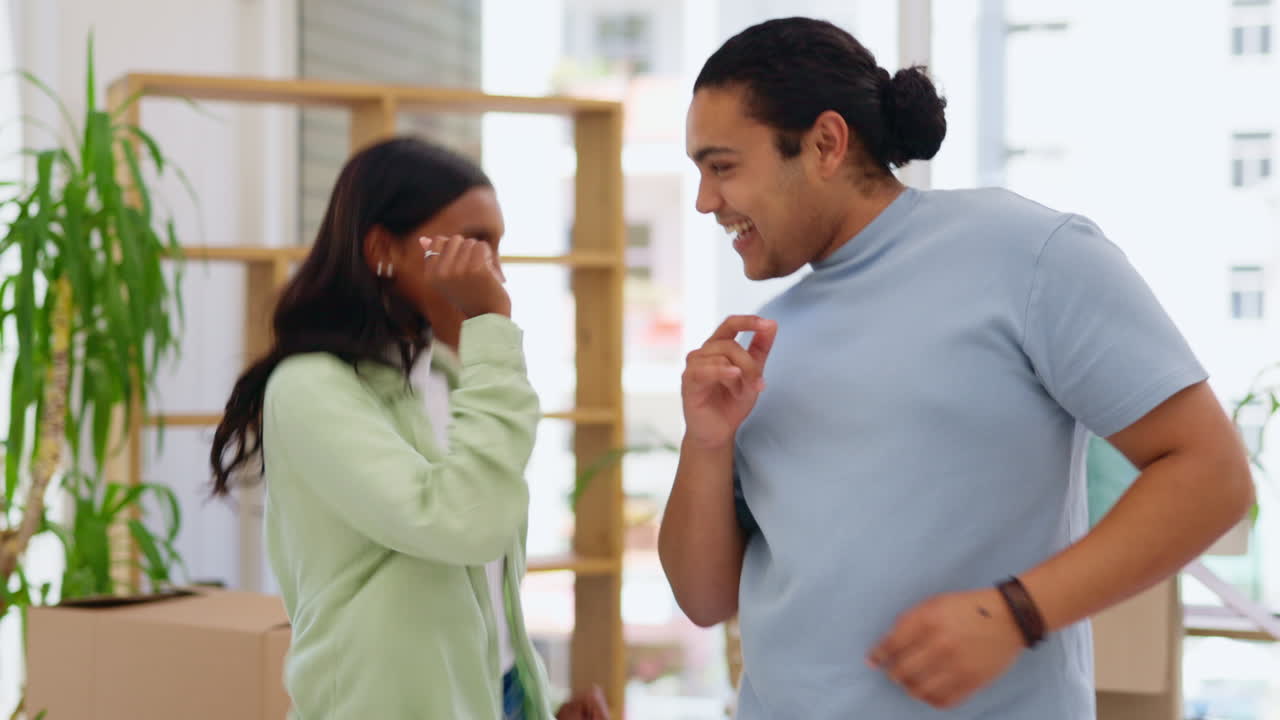 Love, smile and couple dancing
