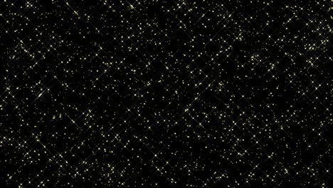 las estrellas brillantes doradas de 4k. superposición en bucle