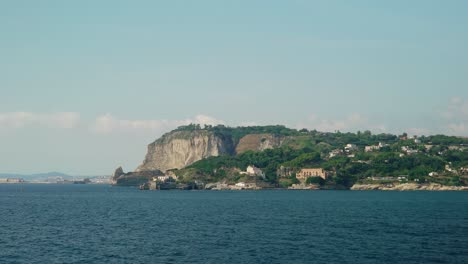 island cliffs of italy filmed from a boat