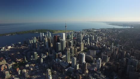 aerial of downtown toronto skyline