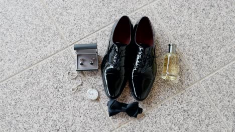 stylish groom accessories gleam with elegant charm