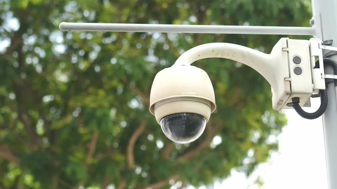 Cctv security camera operating outdoor ,