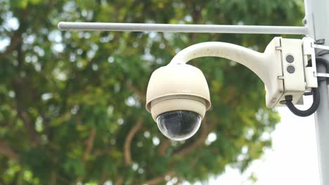 Cctv-security-camera-operating-outdoor-,