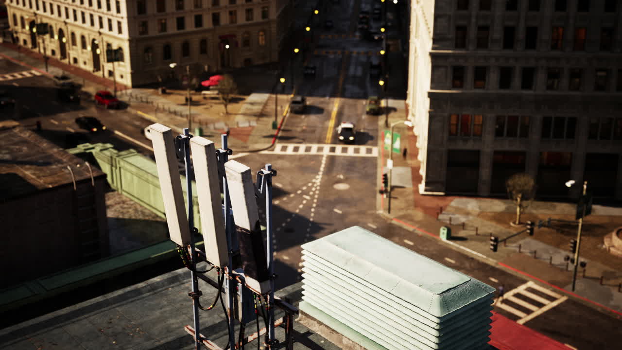 밤 에 도시 거리 의 공중 사진