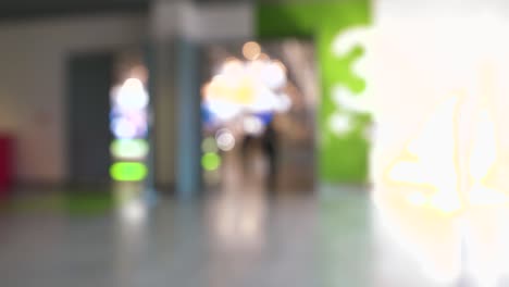 blurred interior of a shopping mall