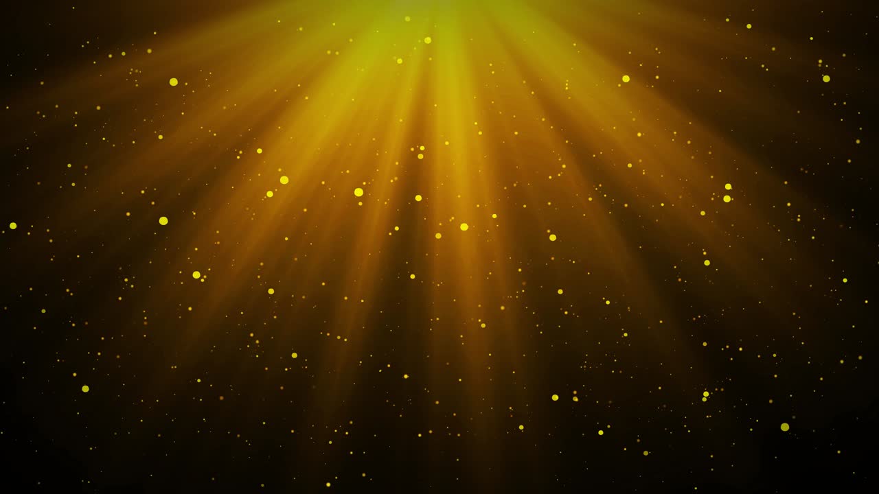 Plano de fundo dourado com luz e belíssimas partículas de brilho e luz dourada luxuosa