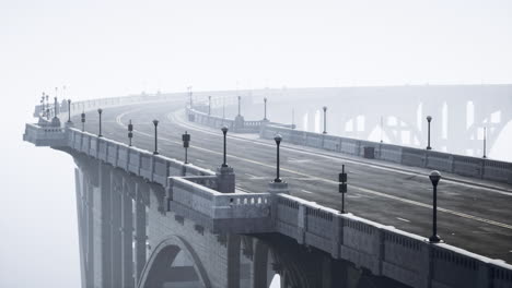 misty bridge overlook