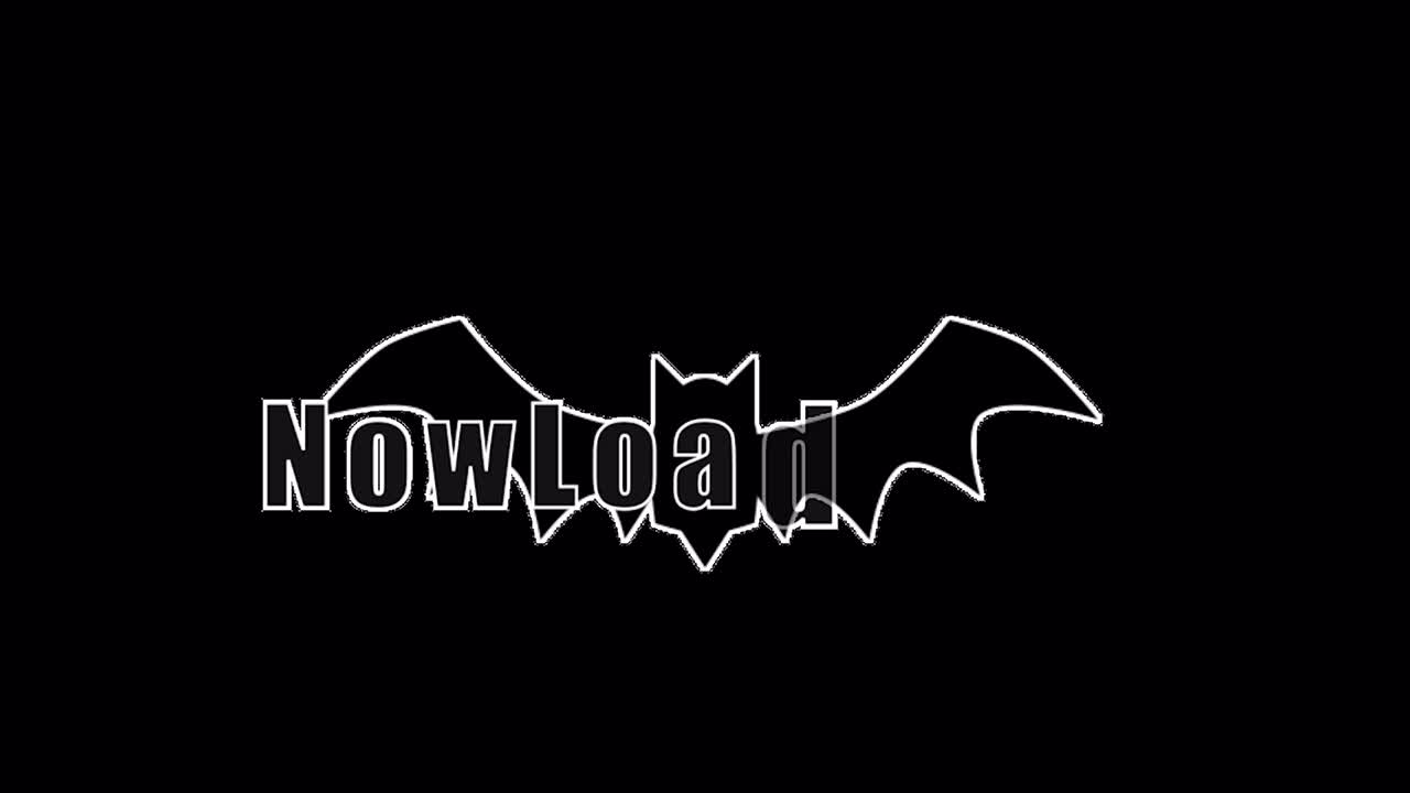 animación de texto de carga de murciélago 1080p - 30 fps - canal alfa