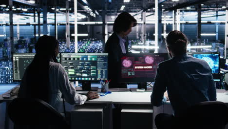server farm programmers seeing hacking warning, working to secure systems