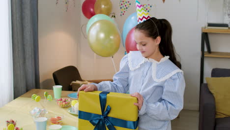 girl with party hat posing