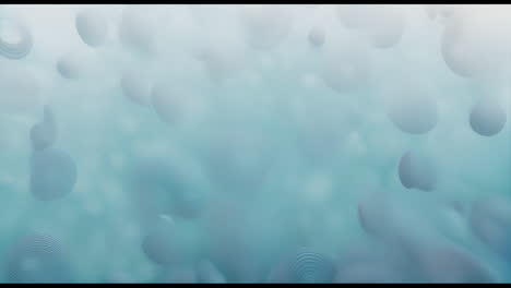 abstract floating blue orbs background