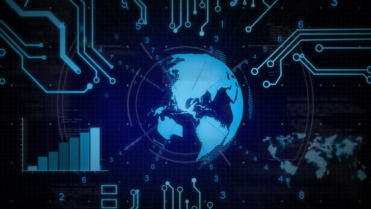 Animation of scope scanning and data processing over computer circuit board