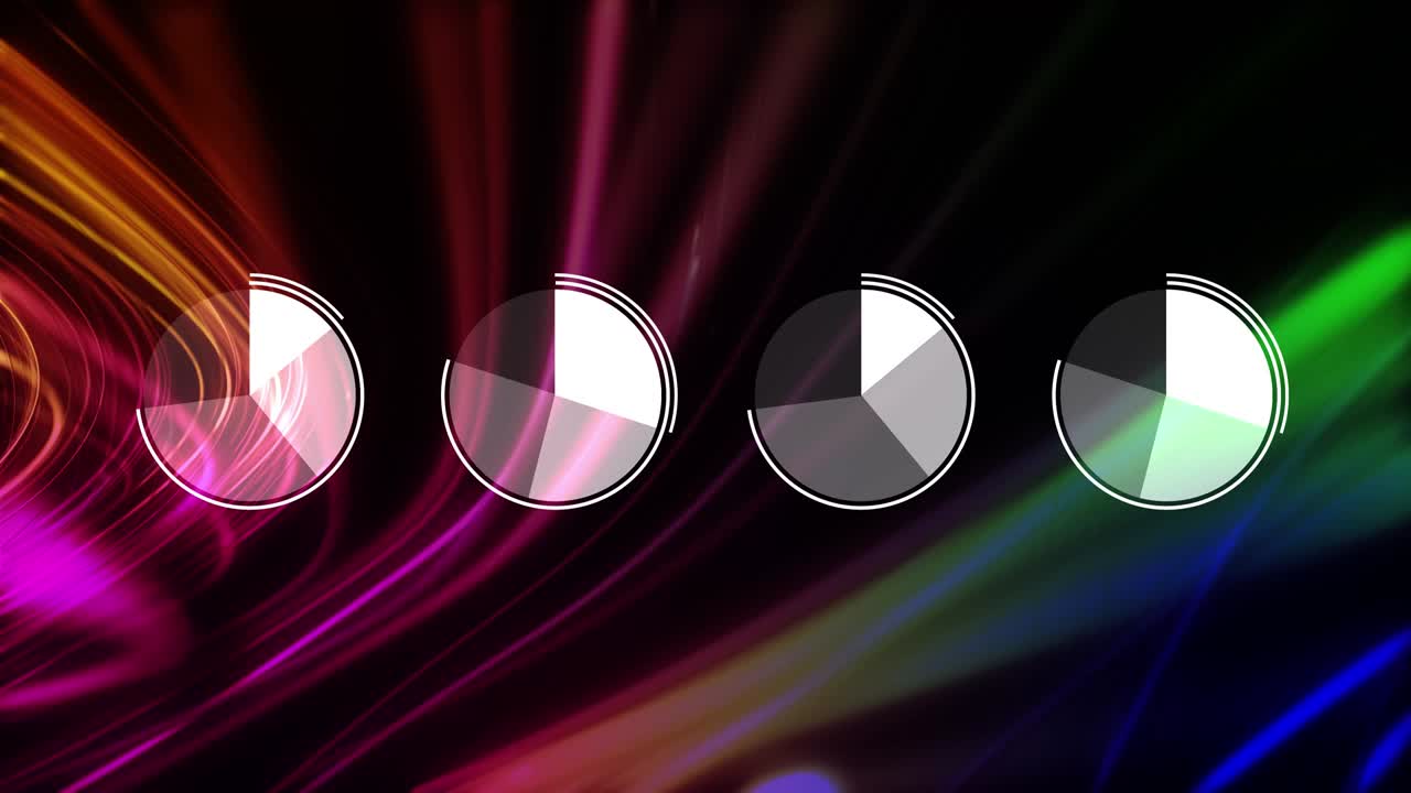 데이터 및 보고 통계, 그래프 다이어그램으로 애니메이션