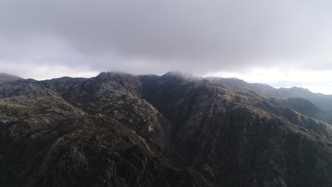 High-mountain-peaks-Aerial-View